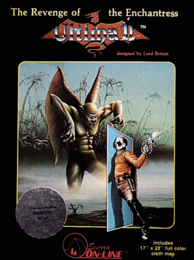 Ultima II Revenge of the Enchantress box art for Commodore 64
